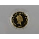 Guernsey, Gold Proof £25 1995 (.999 gold, 22mm, approx. 7.81g), obv. Maklouf portrait of the