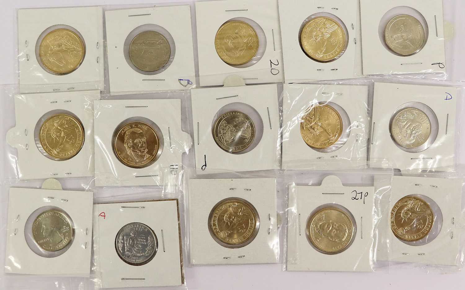 Mixed USA Silver and Commemorative Coinage, to include: 5 x dollars: 'Morgan' 1921, 2 x 'Peace' 1922 - Image 11 of 18