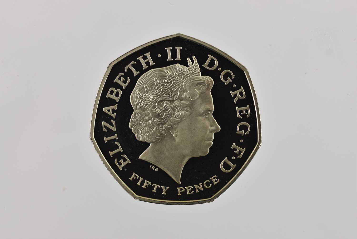 Elizabeth II, 'Kew Gardens' Proof 50p 2009, obv. Rank-Broadley portrait of the queen, rev. iconic - Image 2 of 2