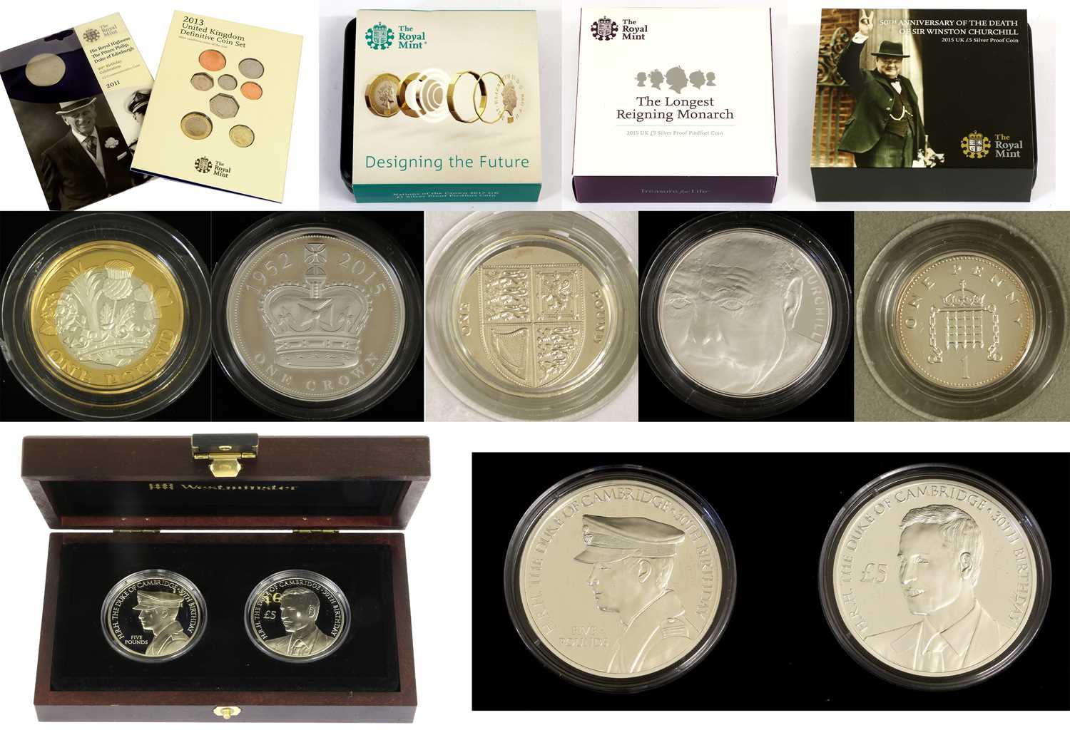 Mixed Commemorative Silver and Sets, including: 5 x UK silver proof and proof piedfort: piedfort £