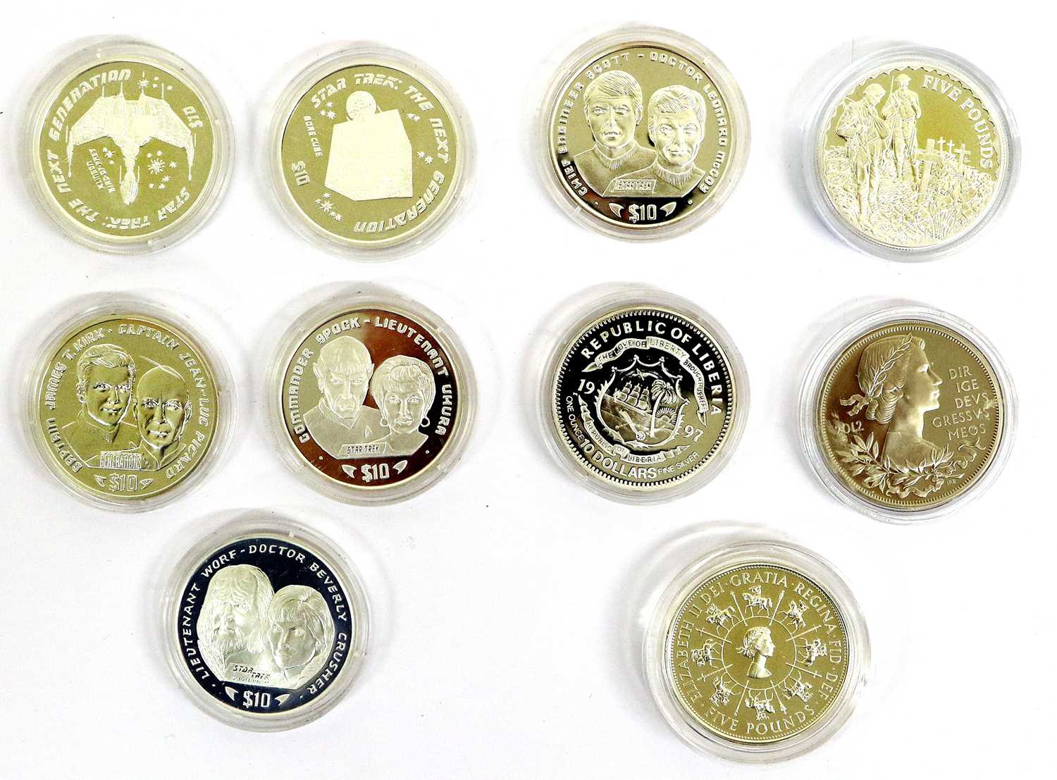 22 x Silver Proof Coins and Medals, comprising: 9 x UK to include: 7 x crowns: 1972 'Royal Wedding - Image 5 of 5
