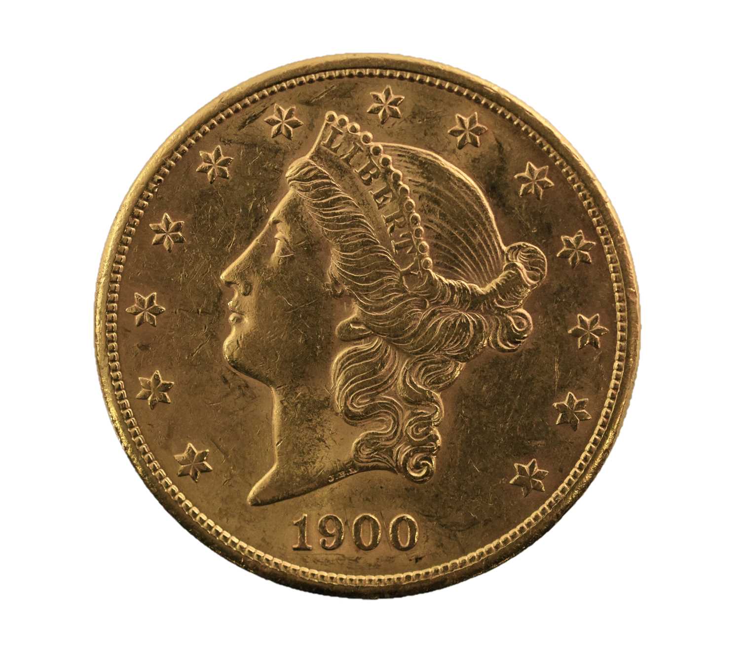 USA, Double Eagle ($20) 1900 (34mm, 33.43g, .900 gold), Philadelphia Mint, obv. Liberty head left