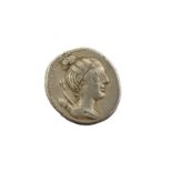 Roman Republic - C. Postumius Ta/At Denarius (c.74 BC), obv. draped bust of Diana right, bow and