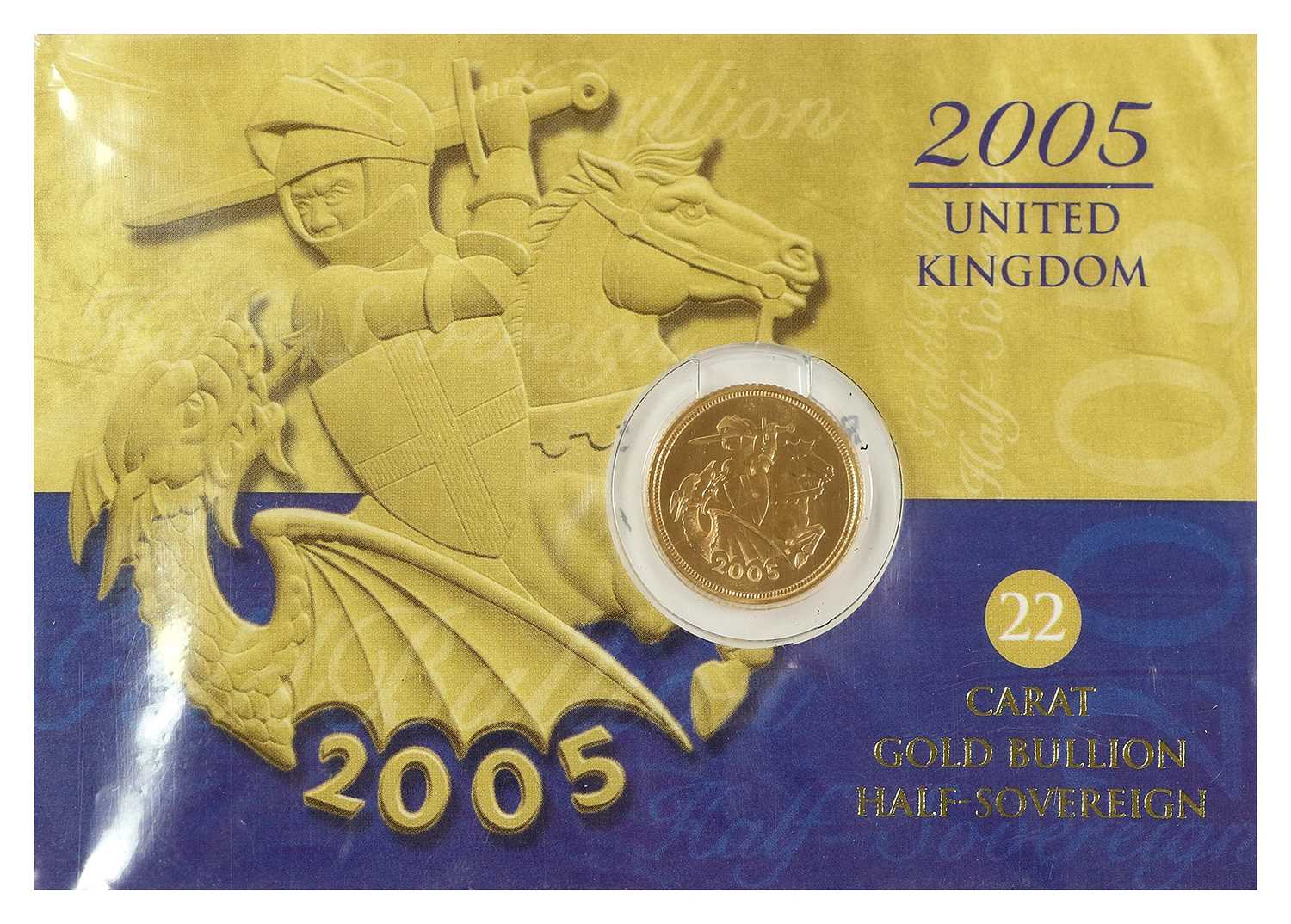 Elizabeth II, Half Sovereign 2005, obv. Rank-Broadley portrait of the Queen, rev. Timothy Noad's St.