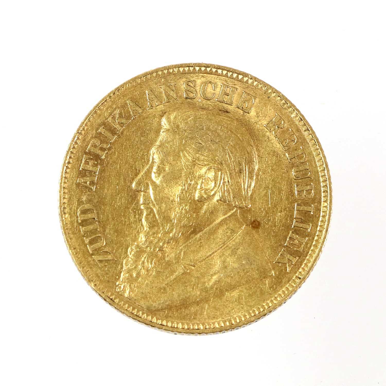 South African Republic, Gold Pond 1898 (.916 gold, 22mm, 7.99g), obv. Paul Kruger bust left, rev.