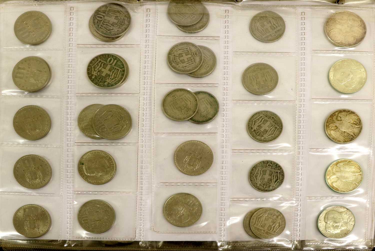 World Coinage, a large collection of silver and base metal currency in 5 albums, examples from the - Image 5 of 9