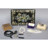 A Quantity of Costume Jewellery, including a cultured pearl necklace with a paste clasp (with