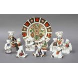Eleven Teddy Bear Royal Crown Derby Paperweights; together with a Royal Crown Derby limited