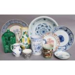 A Collection of 18th Century and Later British and Continental Ceramics, including a mochaware