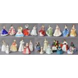Twenty Five Royal Doulton Figures, including A Stitch In Time HN2352, Janet HN1537, Karen HN2388,