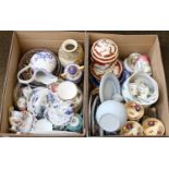 Spode, Aynsley tea cups and saucers, Japanese Satsuma vase etc.; together with x9 Series D £1 notes,