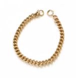 A Curb Link Bracelet, indistinctly marked, length 19.5cmGross weight 8.1 grams.
