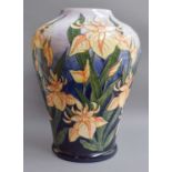 A large William John Moorcroft Windrush vase, 39cm highCrazed all over, free from chips, cracks