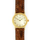 A Lady's 18 Carat Gold Wristwatch, signed Baume & Mercier, circa 1990, quartz movement, mother of