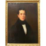 British School (19th Century)Portrait of a gentleman, bust length, wearing a dark suitOil on canvas,