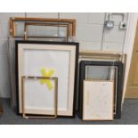 A Quantity of Modern Frames, some glazed, various sizes from 22cm by 22cm to 115cm by 76cm (14)