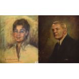Mollie Forestier-Walker (1912-1990)Study of a gentlemanSigned, pastel, together with a further oil