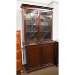A Mahogany Astragal Glazed Bookcase, 106cm by 48cm by 215cm