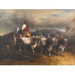 E* Cooper (19th century)Oxen and cart passing through a mountainous landscapeIndistinctly signed,