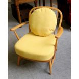 A 1960's Ercol Light Elm Stick-Back Chair, refurnished approximately four years ago