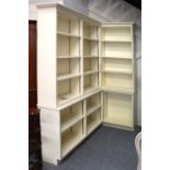 A Large Modern L Shaped Bookcase, 181cm by 94cm by 230cm