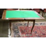 A Continental Marquetry Inlaid Kingwood Foldover Card Table, with gilt metal mounts, 80cm by 60cm by