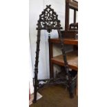 A Black Forest Carved Oak Easel, 177cm (a.f.)Some alterations, the strut appears to be a