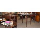 A 19th Century Mahogany Dropleaf Dining Table, 166cm by 115cm by 74cm and A Mahogany Pembroke Table,