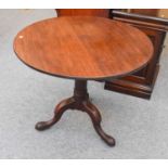 A George III Mahogany Circular Tilt-Top Tripod Table, 85cm diameter by 73cm