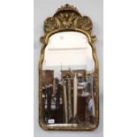 A 1920's Gilt Framed Mirror, in Rococo style, 40cm by 82cm