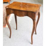 A 19th Century Parquetry Inlaid Lamp Table, 59cm by 40cm by 73cm, Three Hepplewhite Style Chairs,