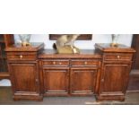 An Impressive William IV Mahogany Pedestal Sideboard, 225cm by 60cm by 103cmFrom the Estate of