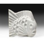 Darren Yeadon (b.1970)FishSigned, Carrara marble, 35cm high