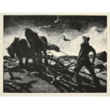 Claire Leighton (1898-1989) "January Lambing" Electrotype, together with eleven further prints