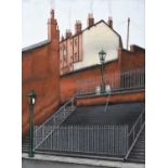 Stuart Walton (b.1933)"Steps, Rosebank View, Leeds"Signed and dated (20)16, inscribed verso, acrylic