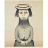 After Laurence Stephen Lowry RBA, RA (1887-1976)"Woman with Beard"Signed, with the blindstamp for