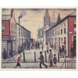 After Laurence Stephen Lowry RBA, RA (1887-1976)“The Fever Van” Signed, with the blindstamp for