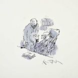 Sir Quentin Blake, CH, CBE, FRSL, FCSD, RDI (b.1932)"Constant Readers #53"Signed, pen and ink, 26.