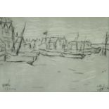 After Laurence Stephen Lowry RBA, RA (1887-1976)"Deal Beach Sketch"Signed, with the blindstamp for