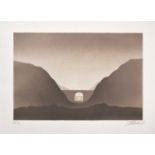 Trevor Grimshaw (1947-2001)"Aqueduct"Signed and numbered 36/50, lithograph, 29.5cm by 39.5cm