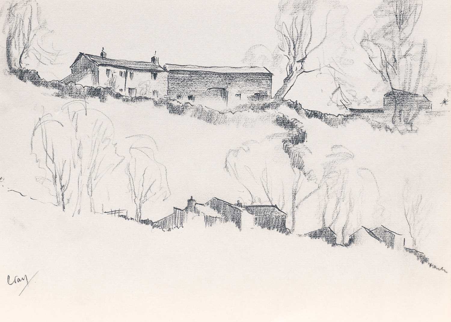 Brian Irving (1931-2013)Arriving at Dales village, last vestiges of snowPencil and watercolour - Image 3 of 6