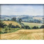 Wilfred Pettit (1904-1978) "Glanford view, Wiveton"Signed, inscribed verso, oil on board, 22cm by