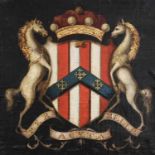 British School (19th century)Framed heraldic coat of arms belonging to Lord & Lady Tyrconnel Calvert