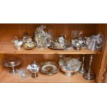 A Collection of Assorted Silver and Silver Plate, including various tea and coffee wares; jugs;