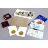 A Collection of Coins and Banknotes, comprising: 2 x special edition banknotes, Royal Bank of