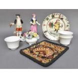 Assorted British Ceramics Including, a pair of Spode Chelsea figures, Royal Doulton sprigged
