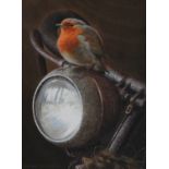 Andrew Hutchinson (b.1961) "On Your Bike Robin"Signed, gouache, together with a further work by