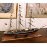 A Scale Model of the Cutty Sark by A.R Stott, 115cm long115cm long by 73cm high.