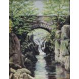 W* M* Stuart (20th Century)"Birks Bridge, Dunnerdale"Signed, inscribed and dated 1961, oil on