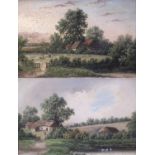 A Pair of Gilt Framed Country ScenesOil on canvas, signed R Percy
